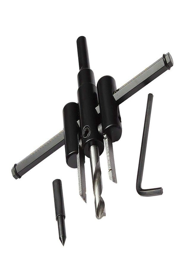 SHB CTE060 Flaxseed Adjustable Circle Cutter Drill Bit Kit - Metal and Wood Twist Hole Cutting Tool for DIY Woodworking, Adjustable 30-120mm Size Range - Image 5